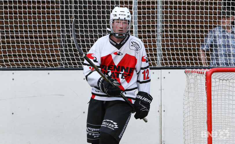 Fabian Rüfli et Bienne Skater 90 ont perdu face au SHC Rossemaison (photo : Mauricette Schnider).