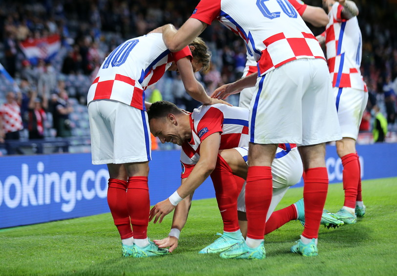 Luka Modric et son pied en or (photo : EPA/Robert Perry / POOL).