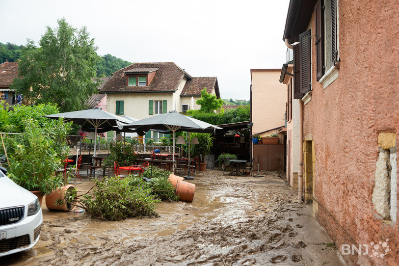 Des torrents de boue se sont déversés sur Cressier le 22 juin.