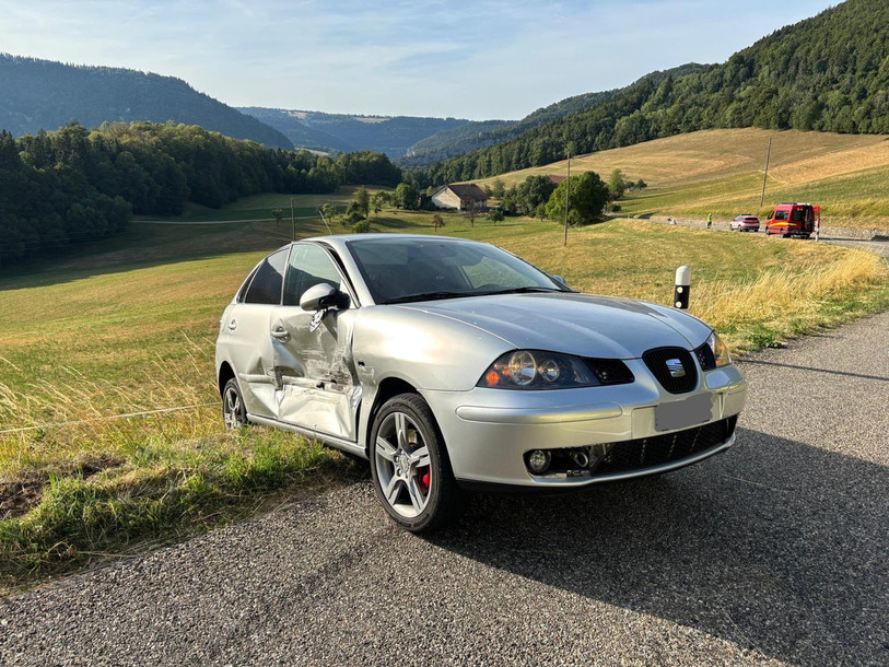 L'accident s'est déroulé vendredi soir entre Saignelégier et Goumois. (Photo : Police cantonale jurassienne)
