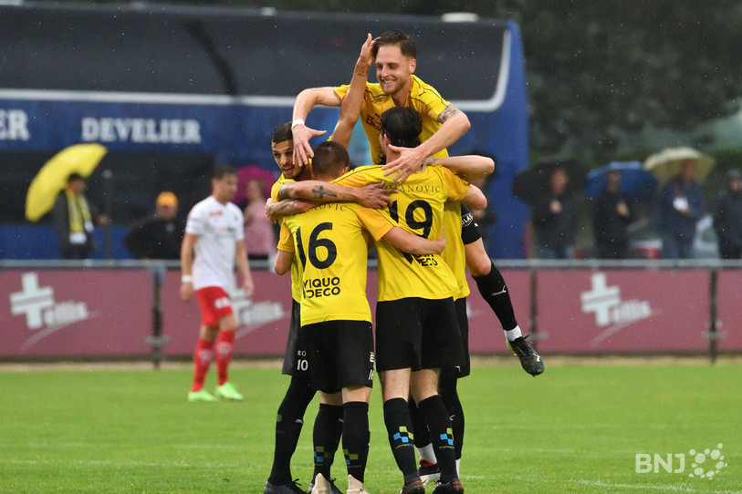 Le FC Bassecourt peut laisser exploser sa joie. Il n'avait jamais été aussi bien classé (photo : archives/Georges Henz).
