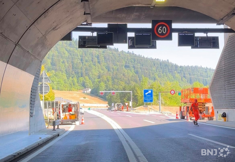 Les cinq tunnels de la N20 entre La Chaux-de-Fonds et Boudevilliers sont en chantier.