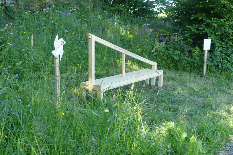 Parmi les 48 installations qui jalonnent le sentier « Arts en jeu & Vent de folie », Orfèo est à découvrir au sud des Planchettes. (Photo : association 1065)