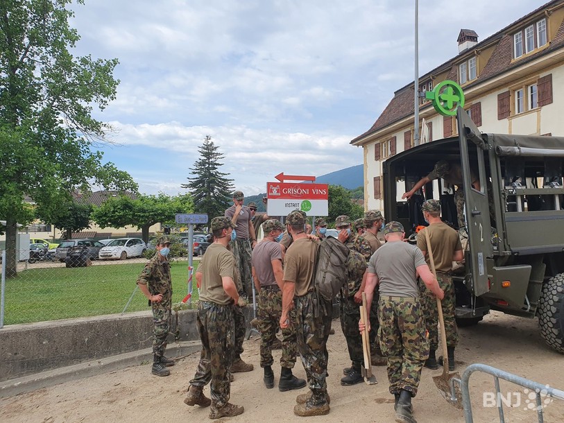 L'armée est déployée à Cressier depuis samedi dernier.