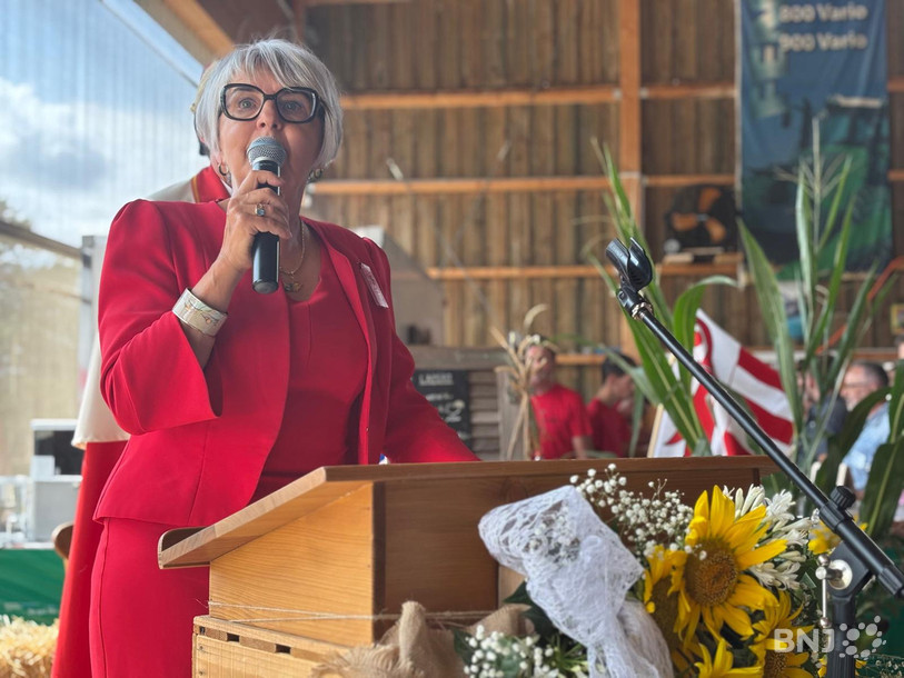 Elisabeth Baume-Schneider a effectué un discours à Boécourt, à l'occasion d'un brunch à la ferme pour le 1er août.