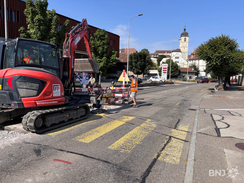 Les travaux ont débuté ce lundi à la route de Courgenay.