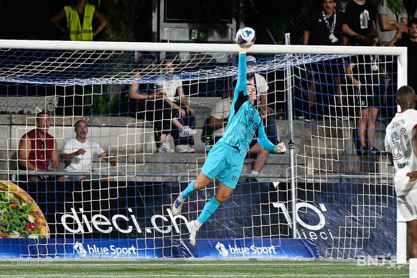 Le portier slovène de Xamax Uros Likar a été décisif sur la pelouse de la Fontenette. (photo : Bertrand Pfaff)