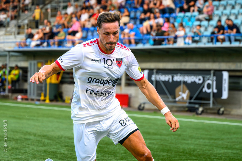 Mickaël Facchinetti est devenu un élément important de la défense à trois de Xamax. (Photo archives : Bertrand Pfaff)