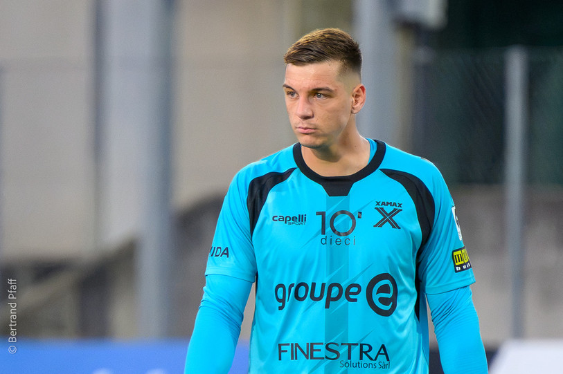 Soirée compliquée pour Neuchâtel Xamax qui a notamment perdu son gardien Uros Likar sorti sur blessure à la fin de la première mi-temps. (Photo d'archives : Bertrand Pfaff)