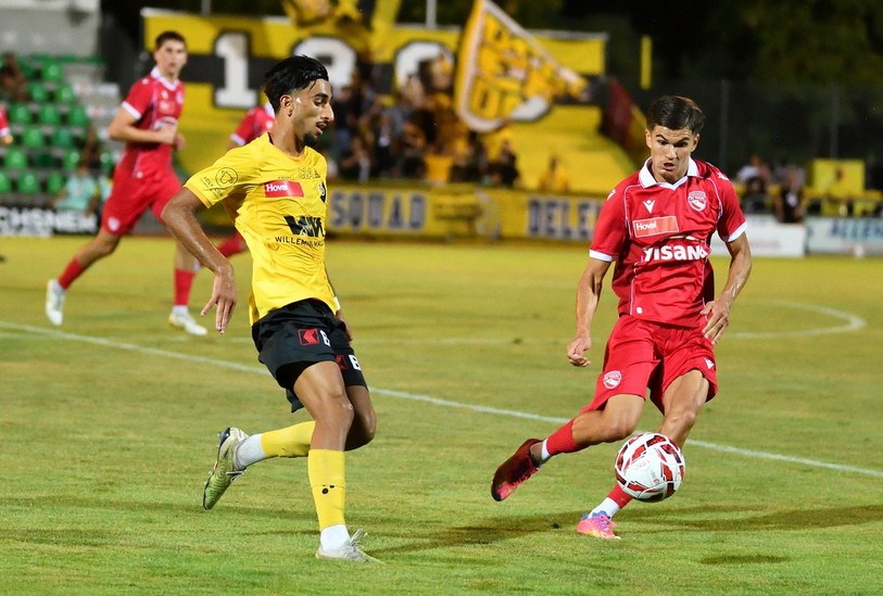 Souhil Ghamoud a ouvert le score pour les SR Delémont. (Photo : archives Georges Henz).