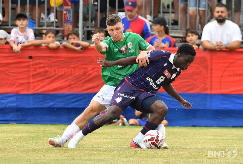Antoine Rossé a inscrit le but de l'honneur du FC Courtételle pour fêter ses 30 ans. (Photo : Georges Henz)