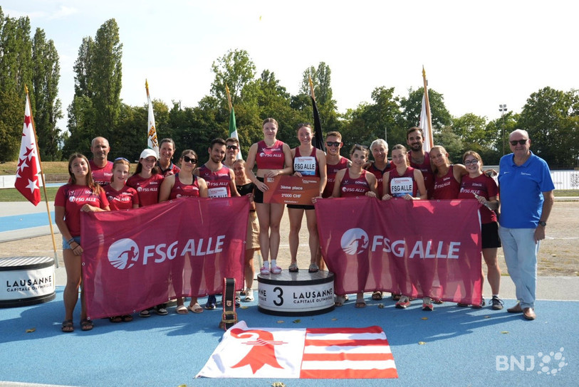 La FSG Alle a terminé sur la 3e marche du podium de la Coupe des Clubs dimanche à Lausanne.
