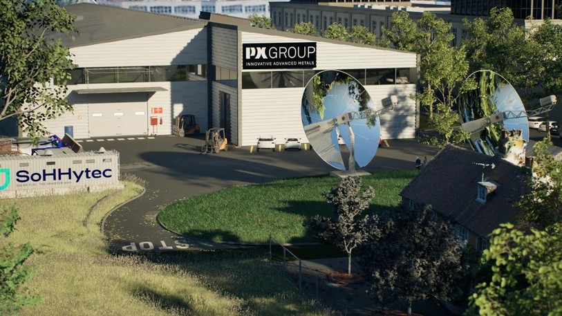 PX Group et SoHHytec s’allient sur un projet pilote de production d'hydrogène solaire (Photomontage : PX Group).