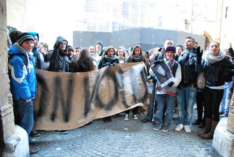 Manif de soutien des élèves du C2T