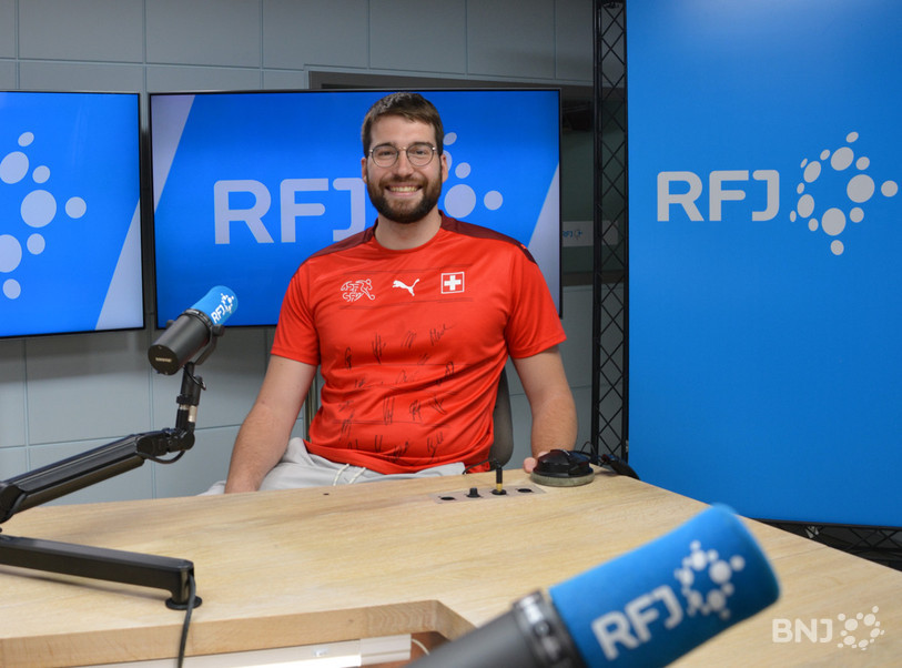 Luca Loutenbach de passage à la rédaction d'RFJ