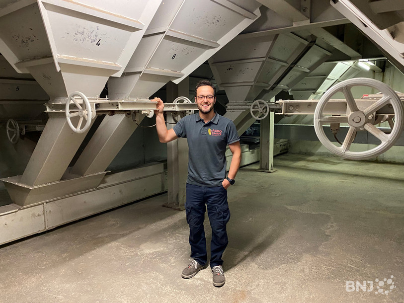 Ignace Berret attend de voir les grains de céréales affluer dans les silos de la Coopérative agricole de Courtételle.