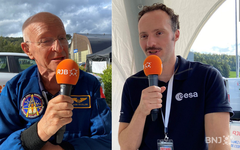 Claude Nicollier et Marco Sieber ont notamment rencontré des écoliers de la région. Ils espèrent leur avoir donné envie de choisir un métier d'avenir.