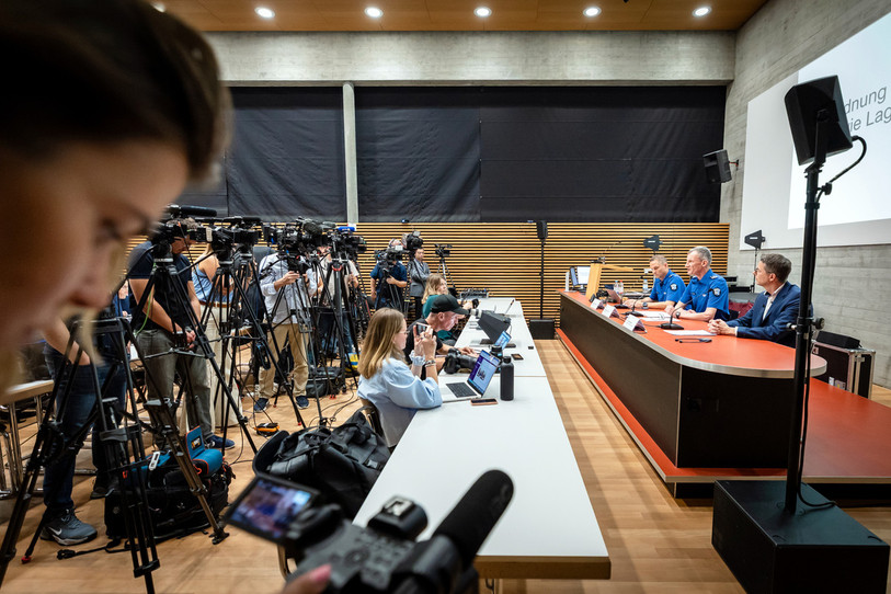 La police cantonale argovienne a tenu une conférence de presse très attendue ce mercredi. (Photo : EPA/MICHAEL BUHOLZER)