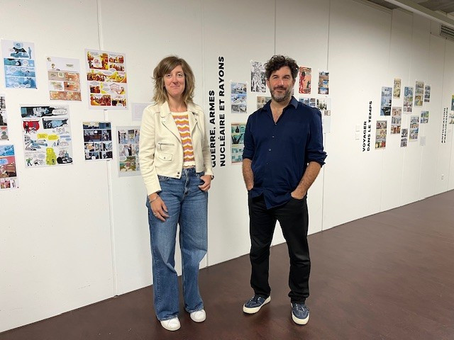 Lucie Etienne, membre du comité de Tramlabulle et Bruce Rennes, président du festival.