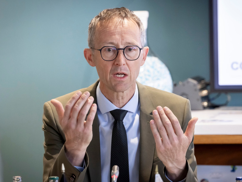 Olivier Curty, conseiller d'Etat du canton de Fribourg, est l'actuel président de la Conférence des gouvernements de Suisse occidentale. (Photo : KEYSTONE/Magali Girardin)