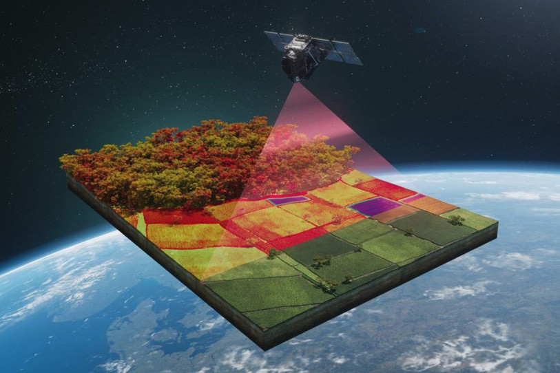 Le satellite Flex (Fluorescence Explorer), doit permettre de mieux cerner l’impact des chaleurs extrêmes sur la végétation. (Photo : ESA/ATG medialab/CC BY-SA 3.0 IGO.)
