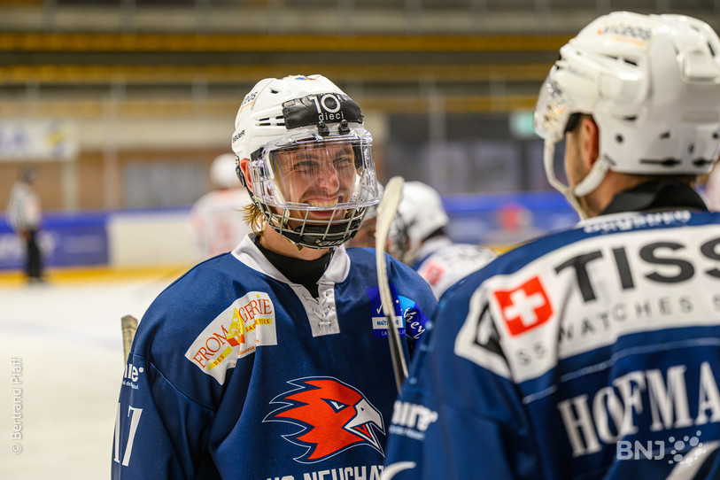 Charles Rodondi peut avoir le sourire : il a marqué et son équipe a gagné pour la deuxième fois cette saison.  (Photo : archives Bertrand Pfaff).