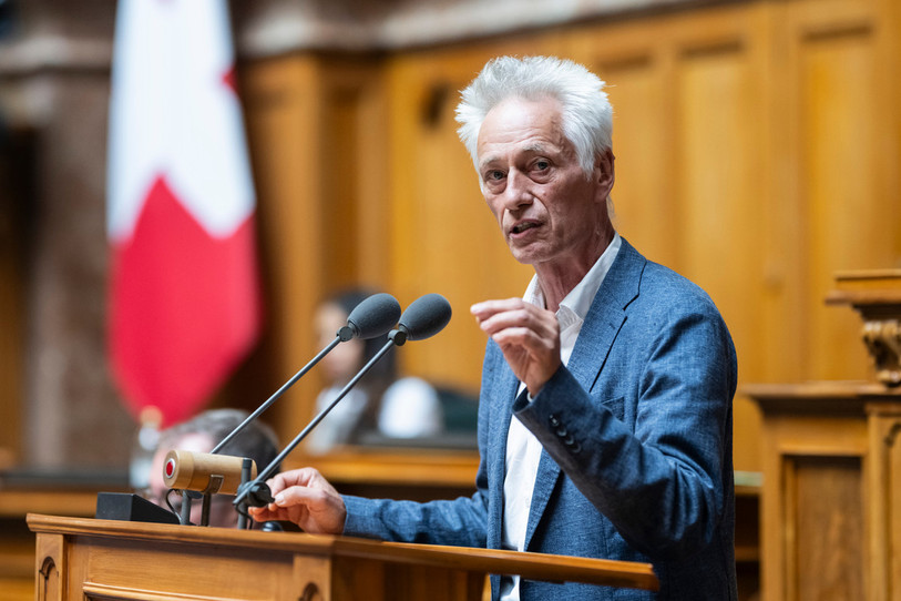 Le Vert genevois Rudi Berli, porteur du référendum contre l'accord de libre-échange avec la Malaisie. (Photo : KEYSTONE/Alessandro della Valle)