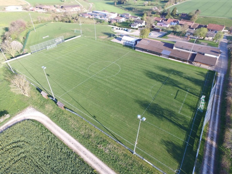 Le stade de la Férouse à Grandfontaine aura une nouvelle cantine. (Photo: FC Haute-Ajoie)