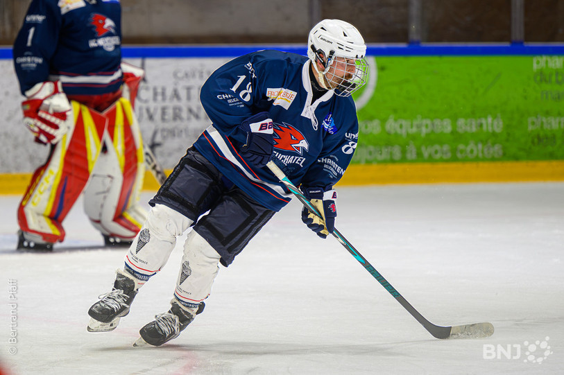 Jaison Dubois, auteur d'un assist pour le HC Neuchâtel Université samedi. (Photo : archives, Bertrand Pfaff).