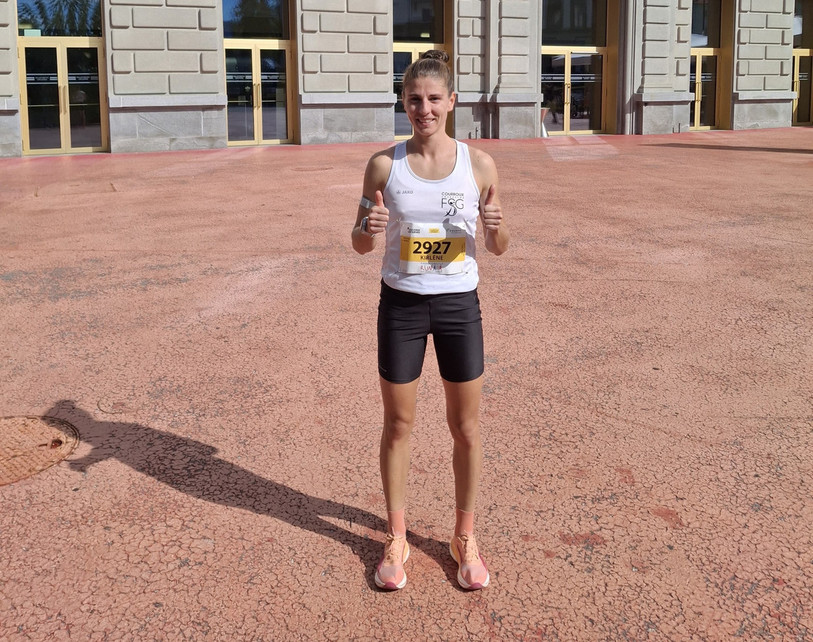 Kirlène Dolce, nouvelle détentrice du record jurassien du 10km sur route.