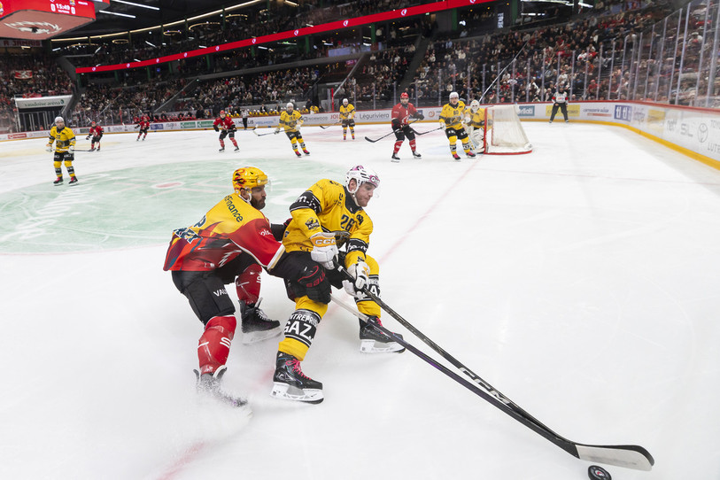 Le HC Ajoie de Kevin Fey s'est fait renverser à Lausanne mercredi soir. (Photo : KEYSTONE/Cyril Zingaro).