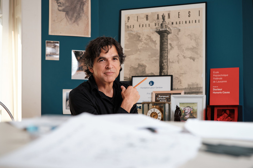 Patrick Chappatte est revenu sur l'auto-censure des médias face au dessin de presse, dans « La Matinale ». (Photo : Andres Hubacher)