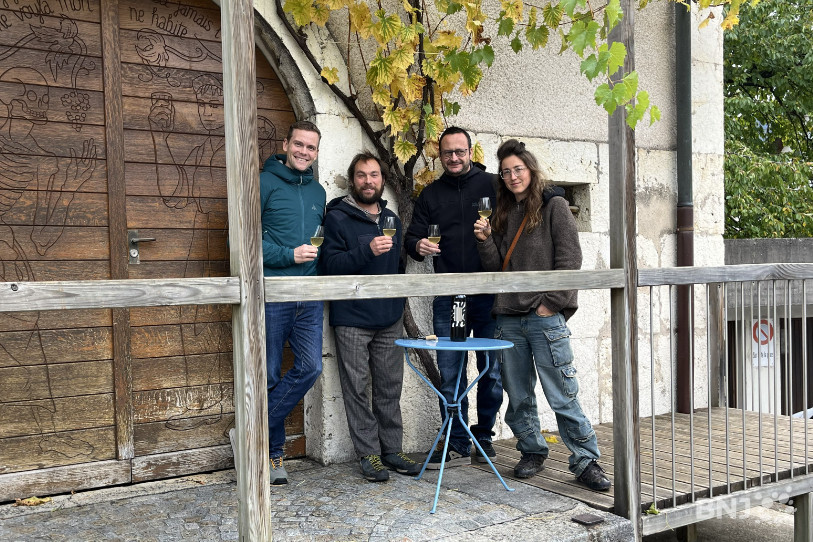 Autour de St-Germain veut cultiver la bonne humeur jusqu'à la fin de l'association (de gauche à droite: Matthieu Steiner, Aurèle Morf, Nicolas von Muhlenen Carrel et Maroussia Maurice).