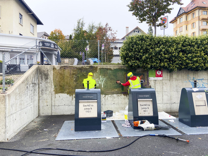 La Chaux-de-Fonds veut agir contre les tags sur ses façades. (Photo : Ville de La Chaux-de-Fonds)