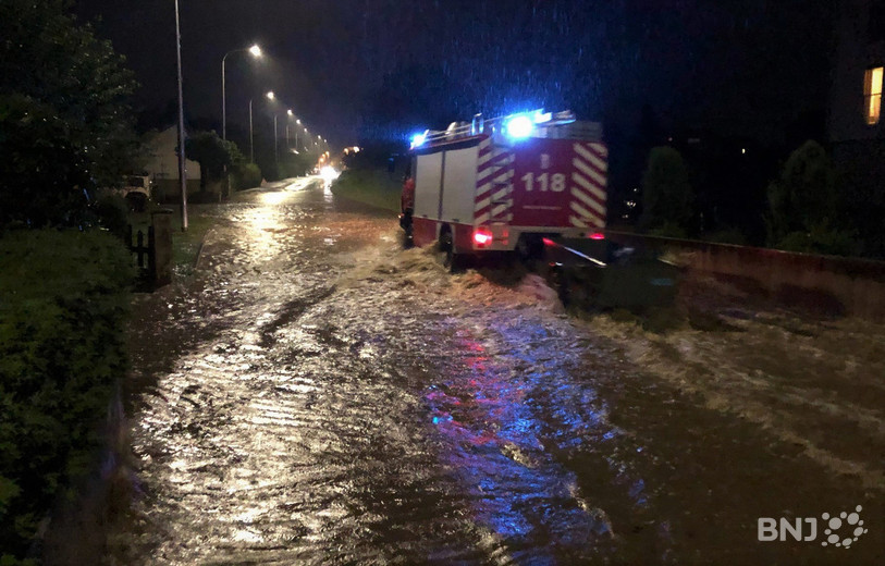Le village d'Alle a renoué avec les inondations ce lundi soir.