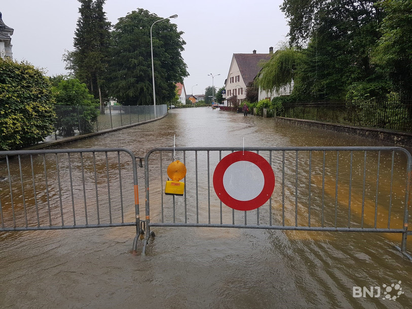 La route principale de Bonfol était aussi impraticable.