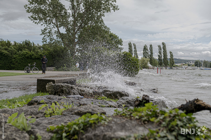 Les fortes pluies de ces derniers jours ont généré un risque de crue du lac de Bienne (Photo : archives / Jonathan Vallat).