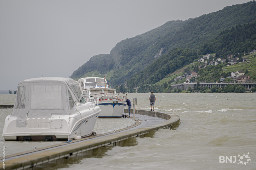 Le niveau du lac de Bienne redescend gentiment. (Photo : Jonathan Vallat/archives).