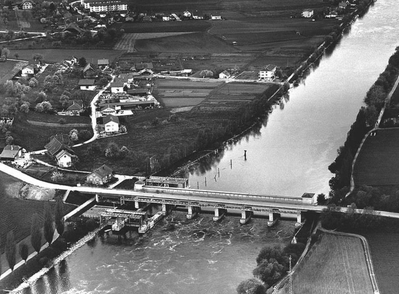 Les travaux de régulation à Port en 1939. (Photo : Archives de l'Etat du canton de Berne).