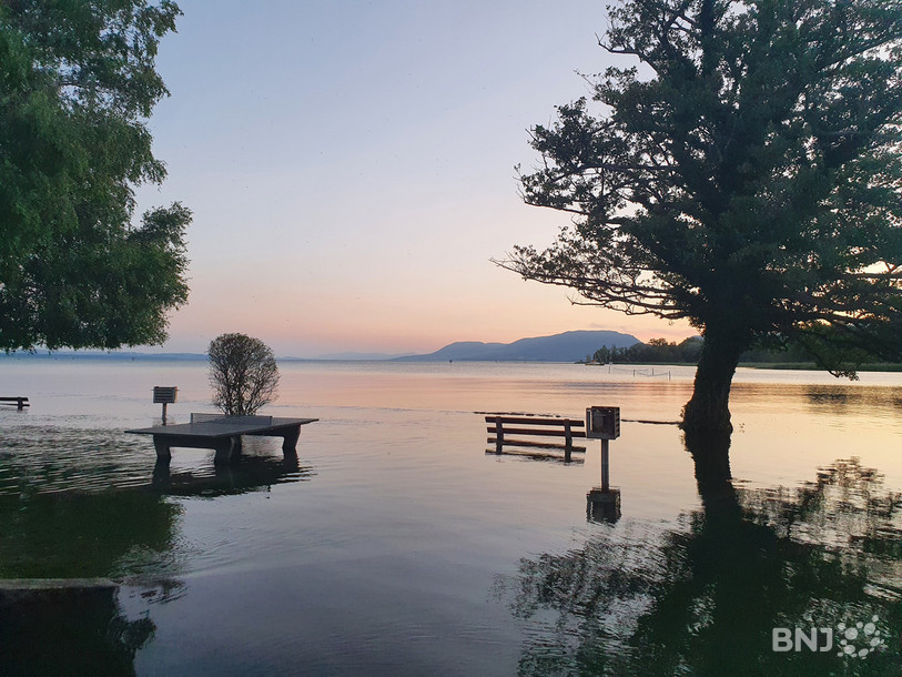 La Tène victime de la crue du lac de Neuchâtel.