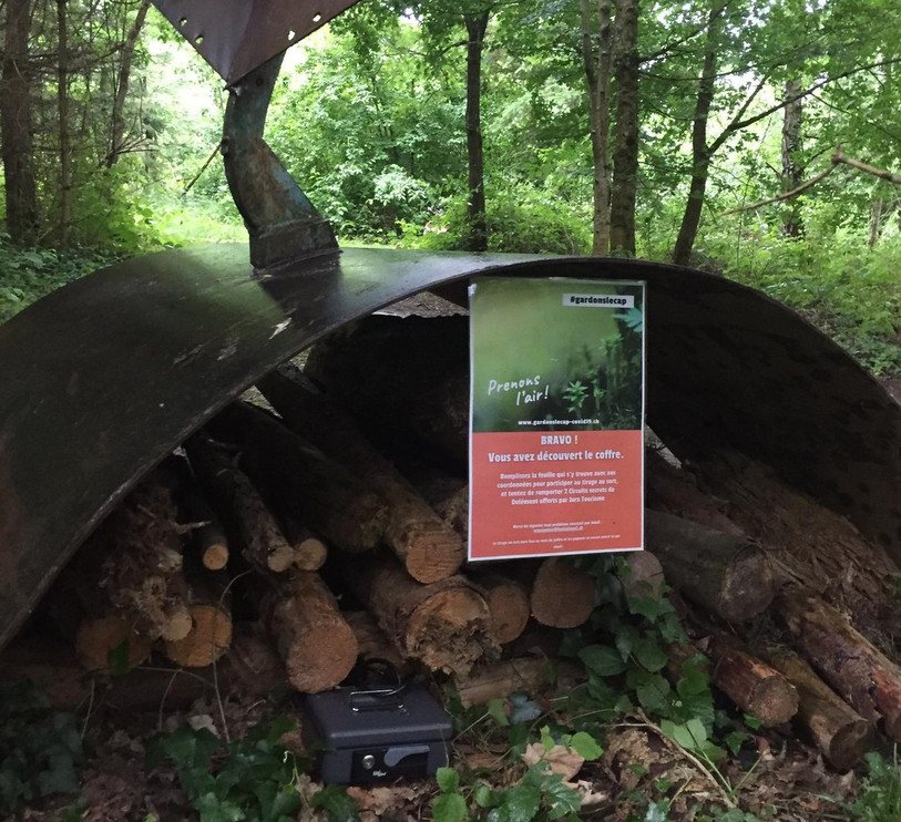 Découverte d'un trésor dans la forêt de Boncourt (photo : Fondation O2).