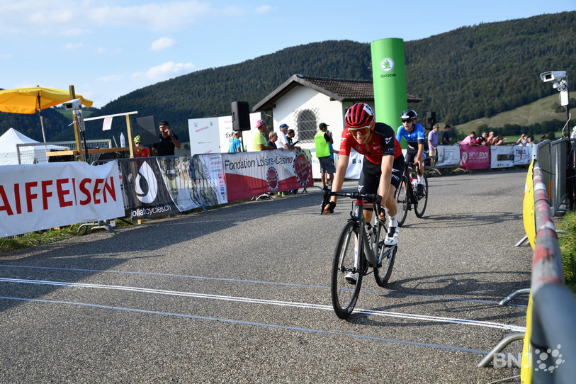 Yannis Voisard (ici lors du Tour du Jura 2020) va se frotter au peloton professionnel lors des championnats d'Europe (photo : archives/Georges Henz).