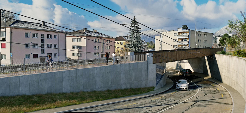 La future passerelle de la Ficelle en images de synthèse.