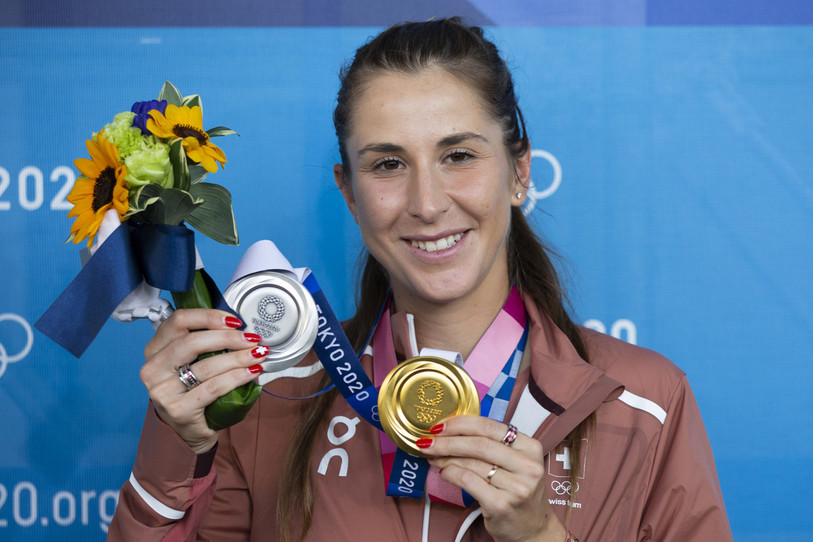 Belinda Bencic ramène deux médailles en Suisse (photo : KEYSTONE/Peter Klaunzer).