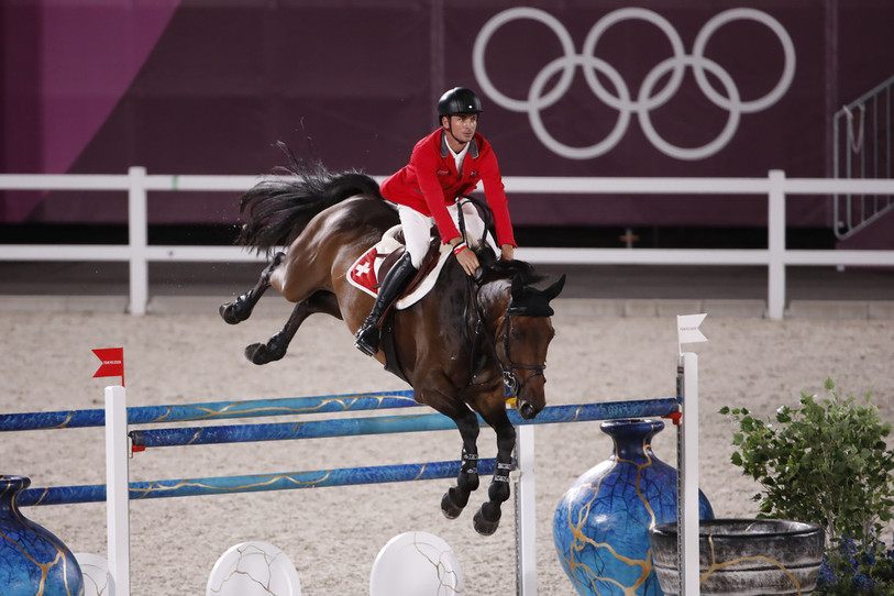 La performance du cavalier jurassien Steve Guerdat et sa monture Veynard de Cerisy n'a pas suffi. (Photo : EPA / Michael Reynolds).