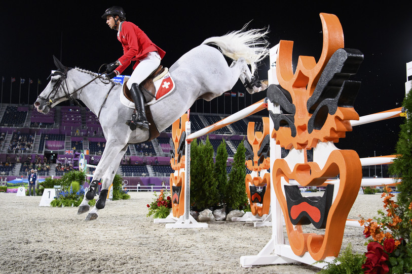 La Suisse n'est pas parvenue à remporter une médaille en épreuve individuelle de saut d'obstacles. (Photo : KEYSTONE / Laurent Gillieron).