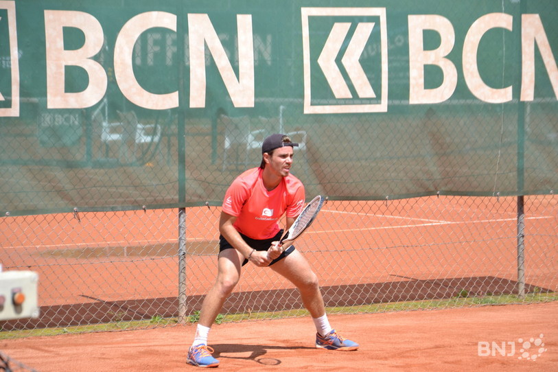 Mirko Martinez a tout donné lors de son match sur le court central des Cadolles.  