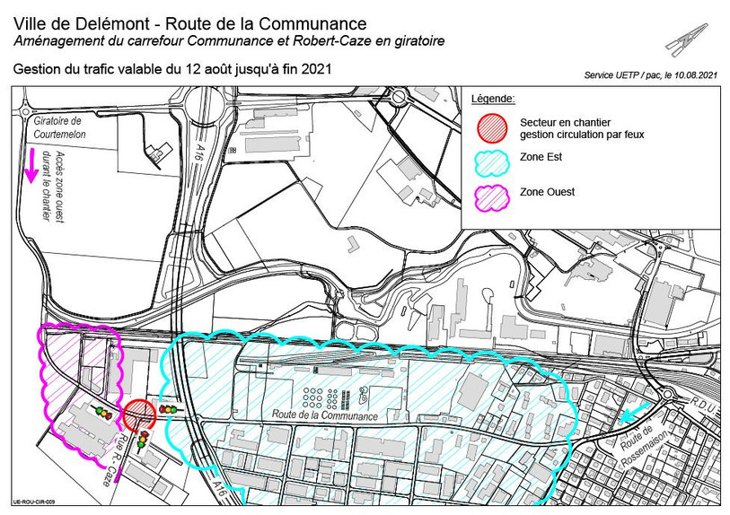 (Carte : Ville de Delémont).