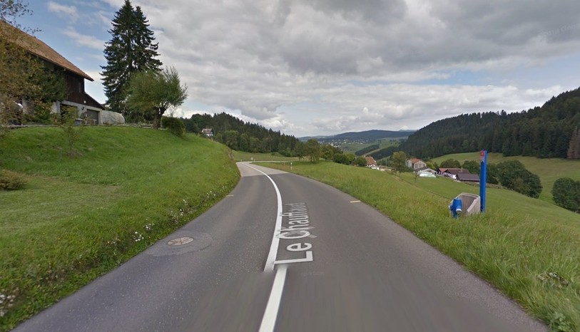 La route entre Le Prévoux et Le Col des Roches sera rénovée par étapes jusqu'en 2023. (Photo : Google maps)