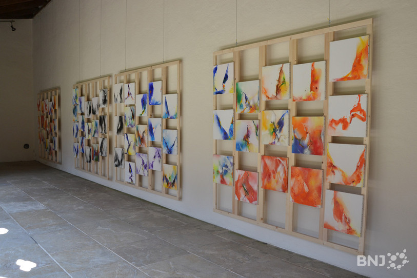Vue d'une partie de l'exposition de Kim En Joong.